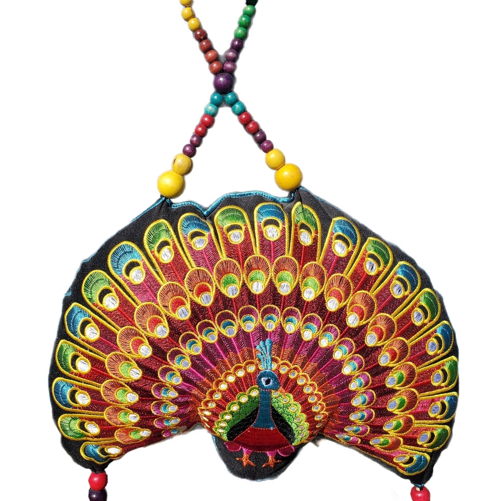 Large Peacock Wall Hanging - Picture 4 of 6